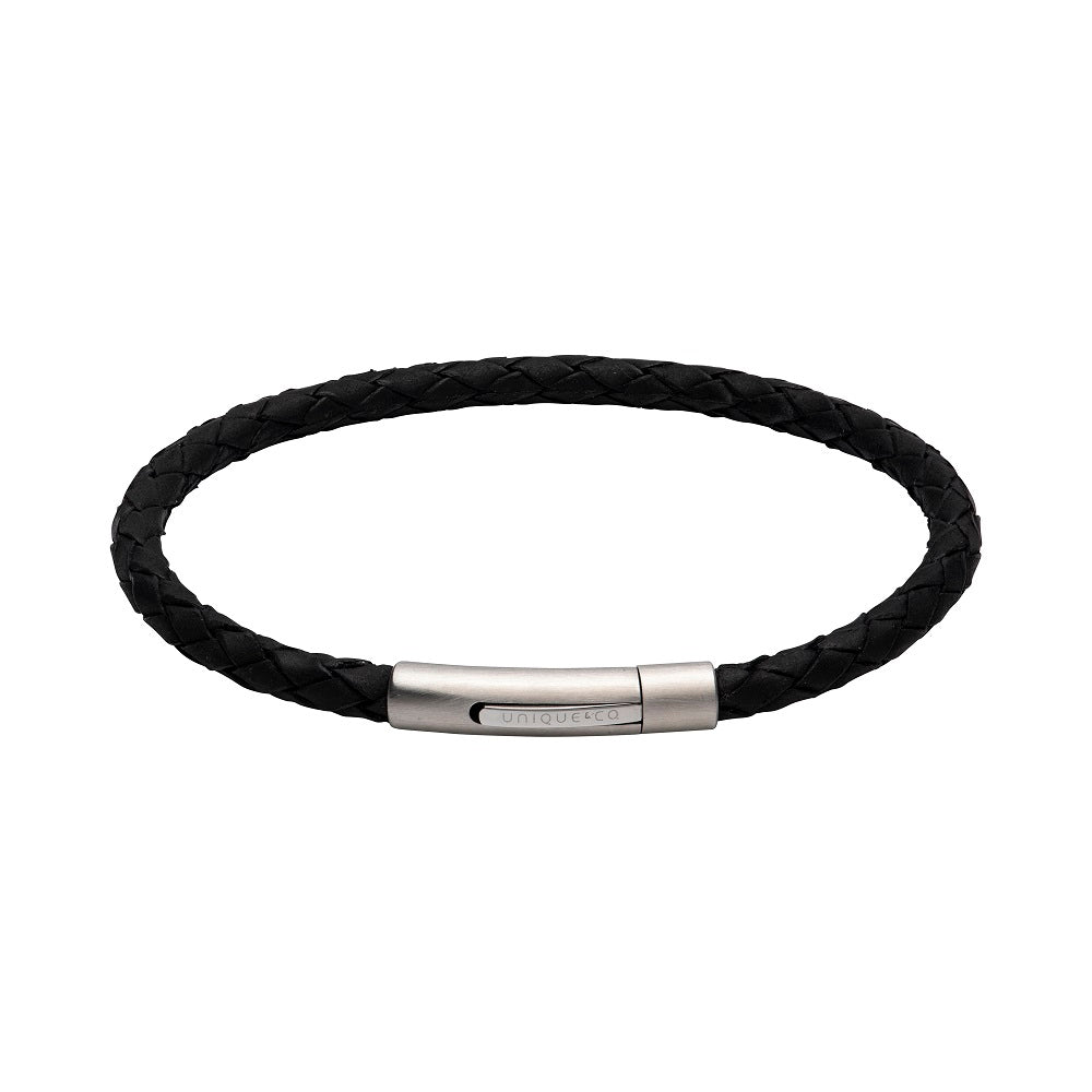 Unique & Co Mens Leather Bracelet B444BL
