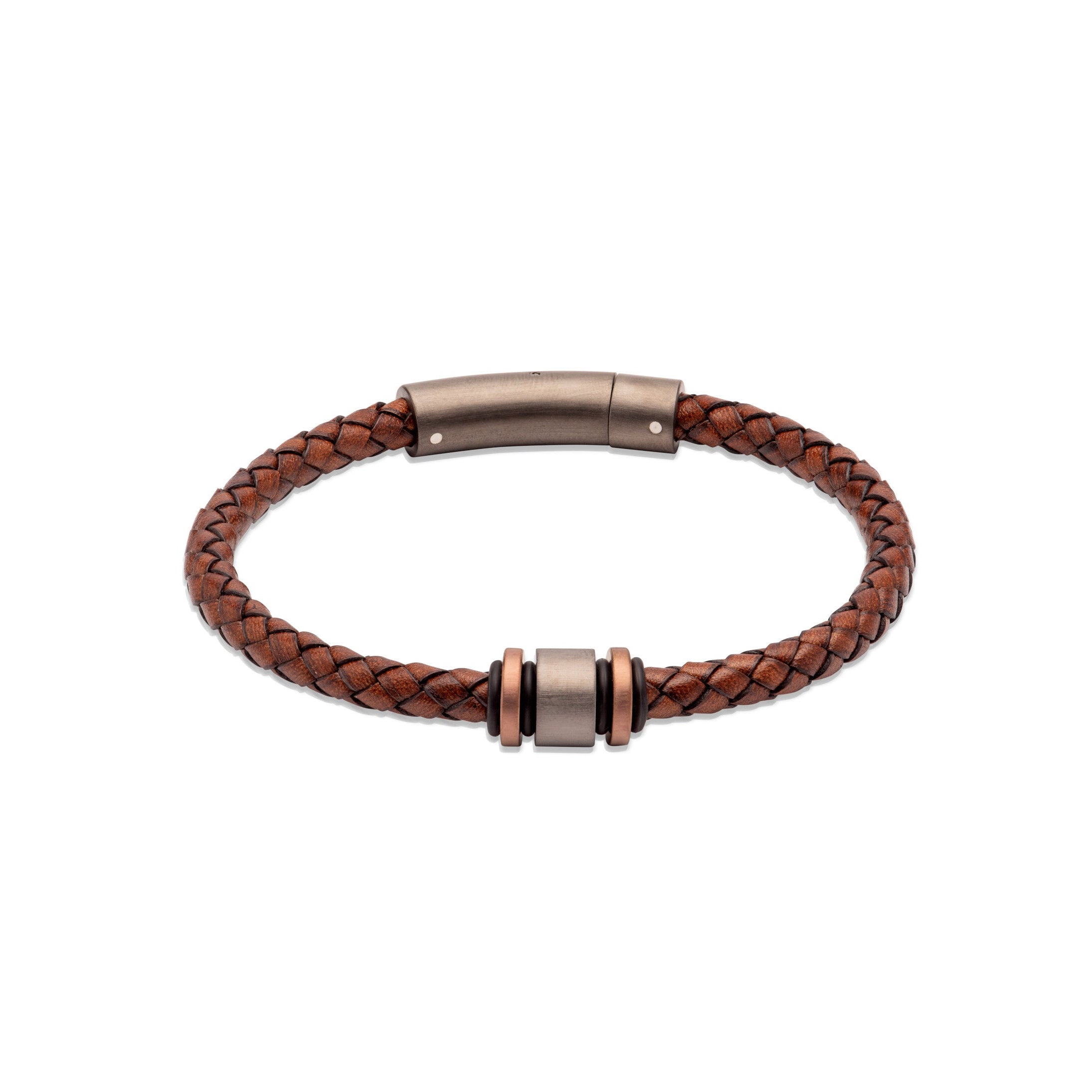 Unique & Co Mens Leather Bracelet B457ADB