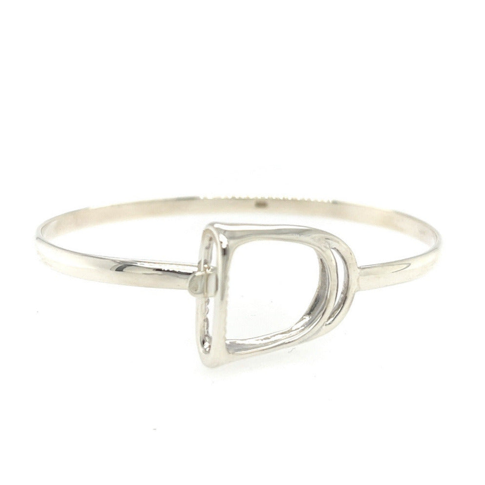 Sterling Silver Stirrup Bangle