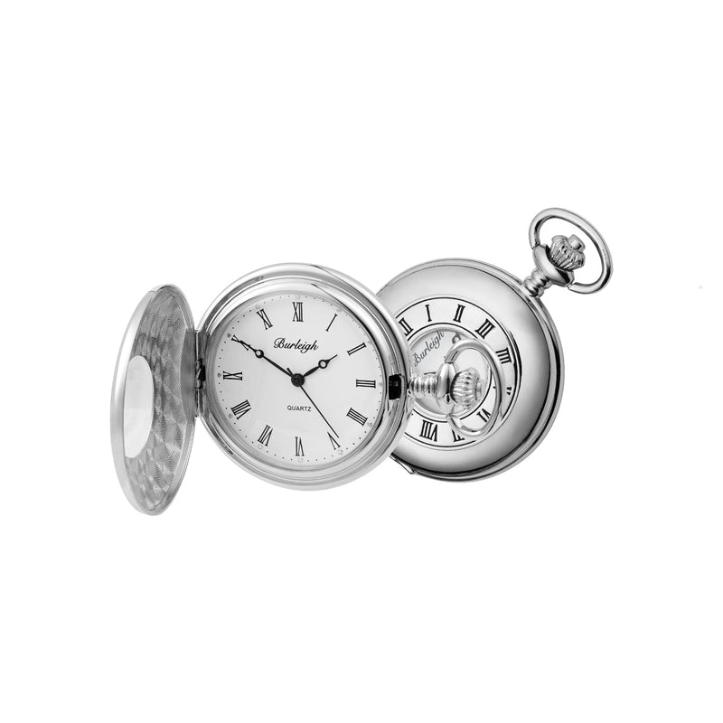 Burleigh Half Hunter Pocket Watch open and closed