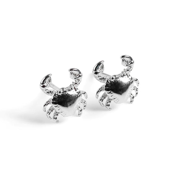 Henryka Crab Stud Earrings in Silver