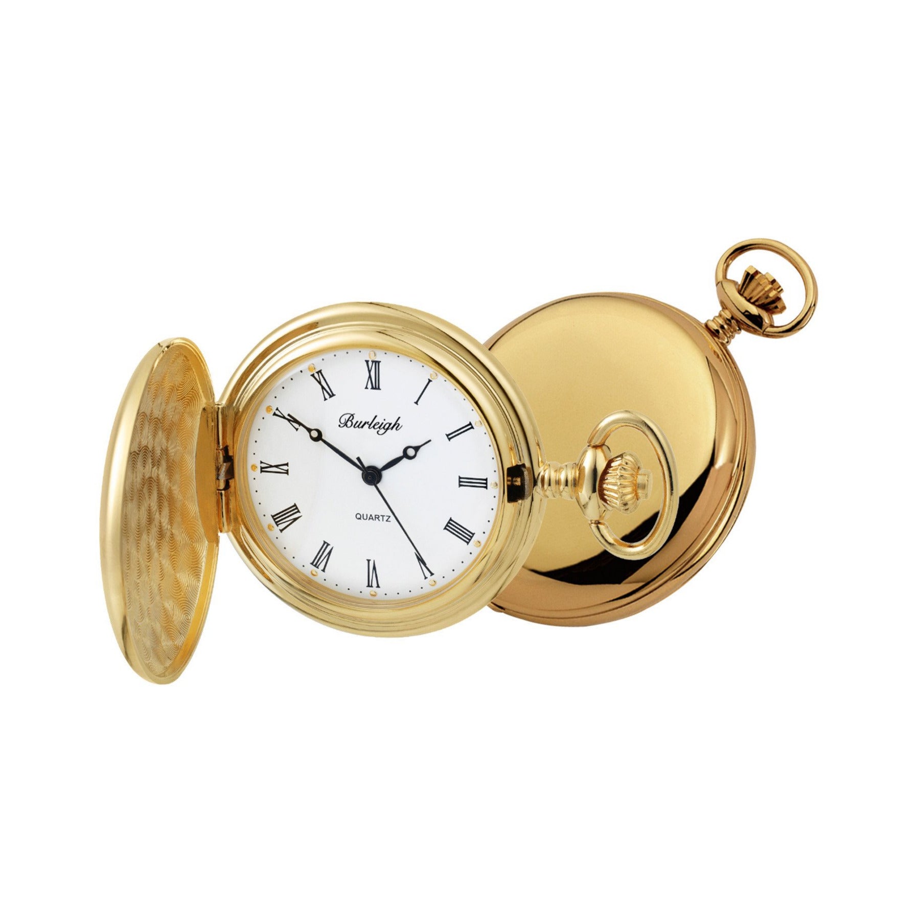 Burleigh Full Hunter Pocket Watch dbl