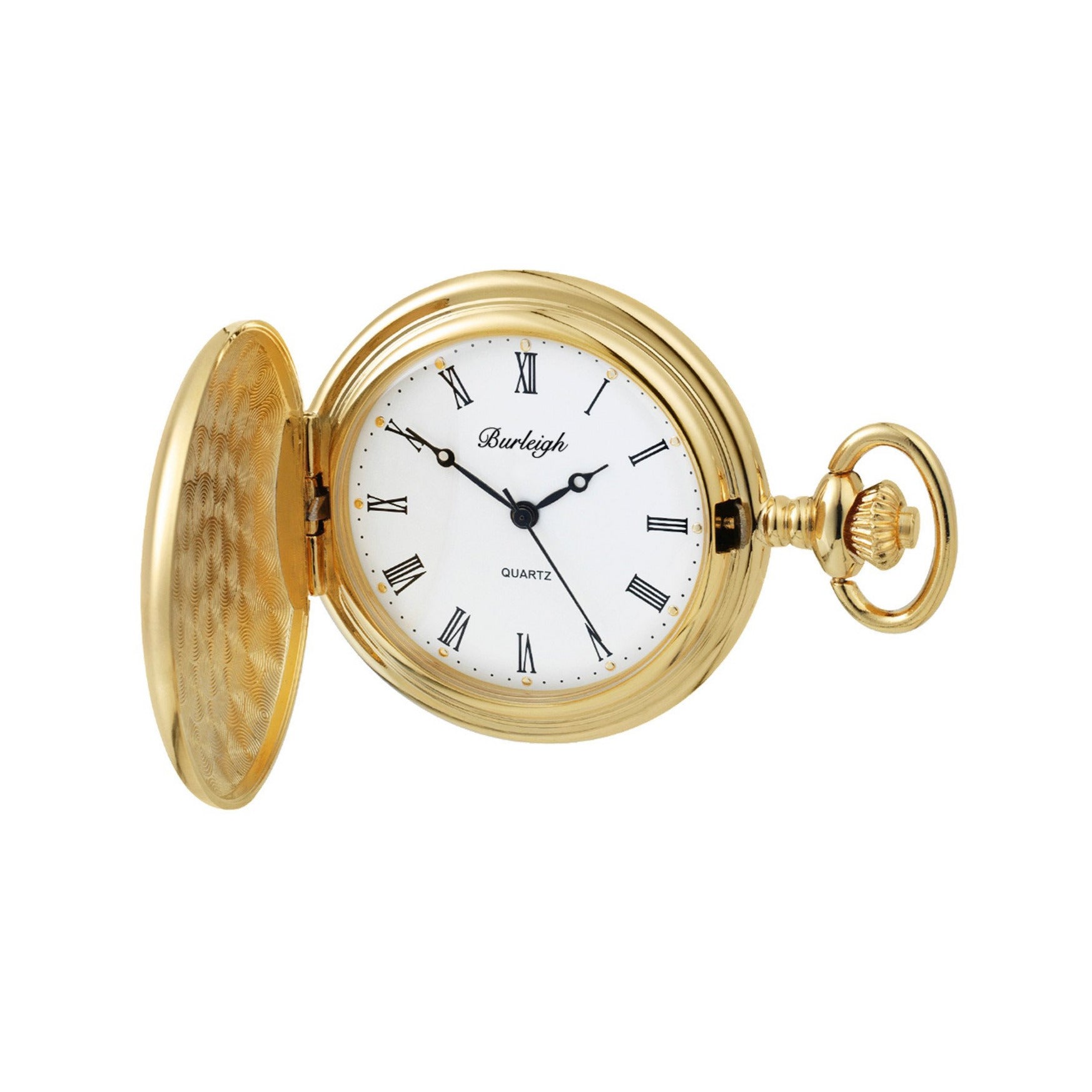 Burleigh Full Hunter Pocket Watch GP open