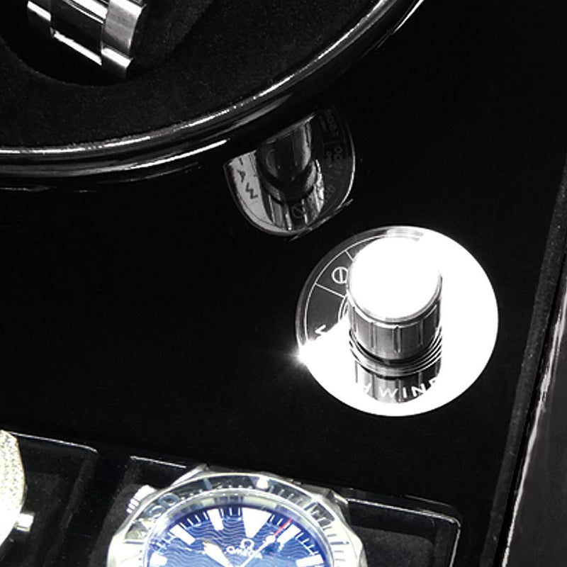 Luxury Double Watch Winder & 3 Slot Wooden Watch Case switch