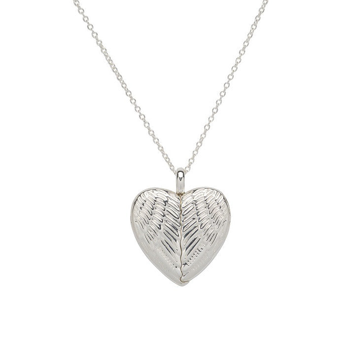 Unique & Co Sterling Silver Winged Heart Locket MK-710