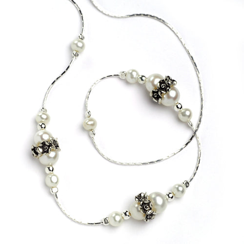 Aviv Silver Pearl Neckalce N6392