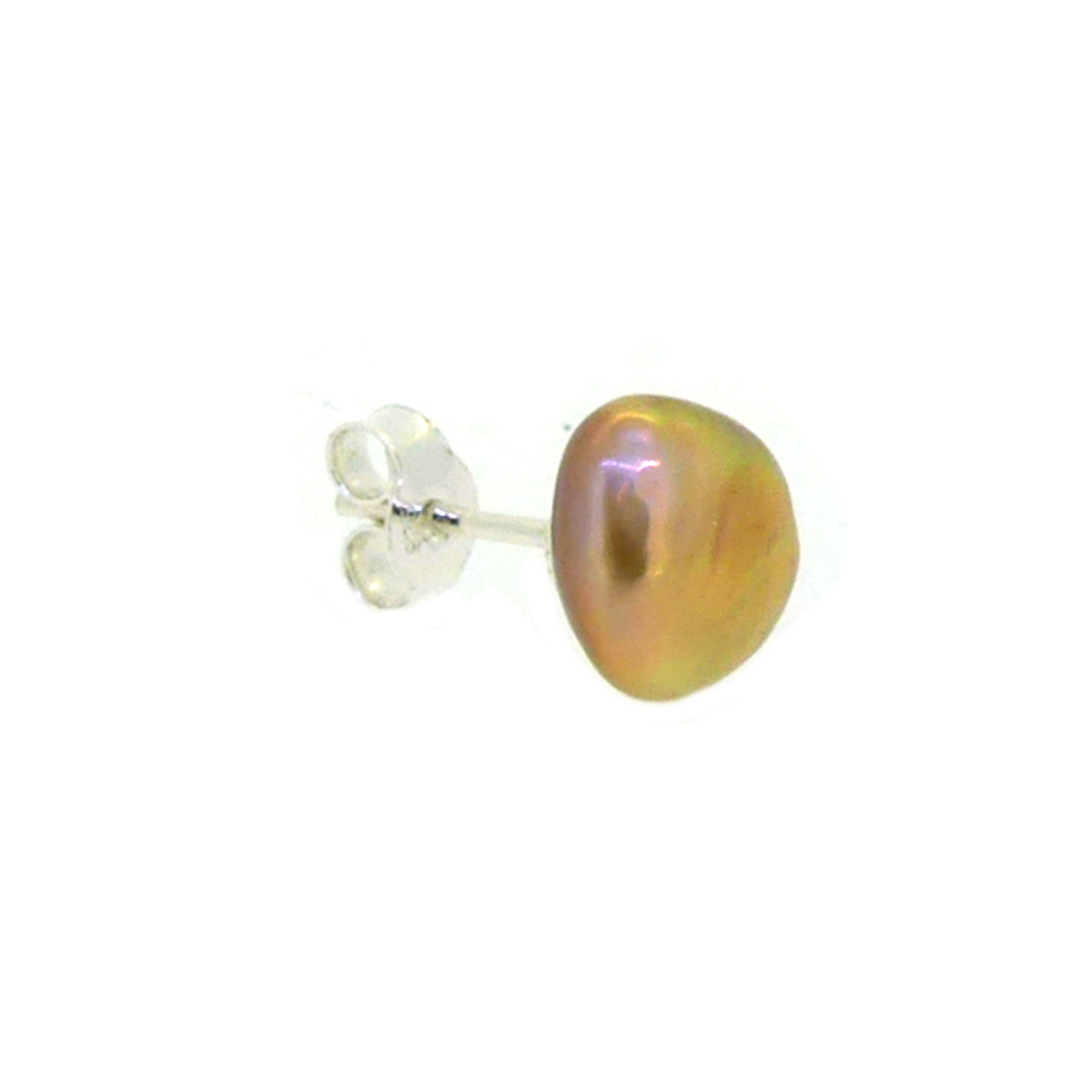 Sterling Silver Natural Keshi Pearl Earrings