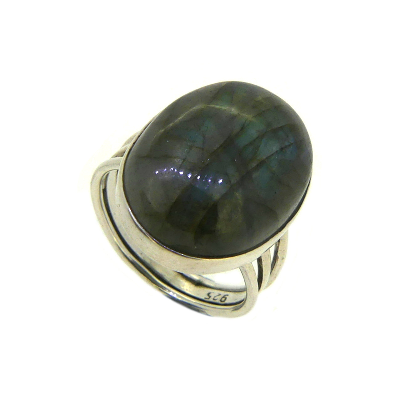 Sterling Silver Labradorite Oval Ring
