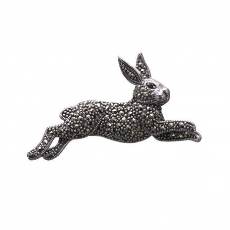 Running Hare Silver Brooch PDBR073SIL