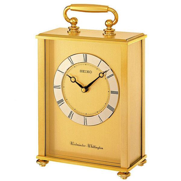 Seiko Mantle Dual Chime Carriage Clock QHJ201G