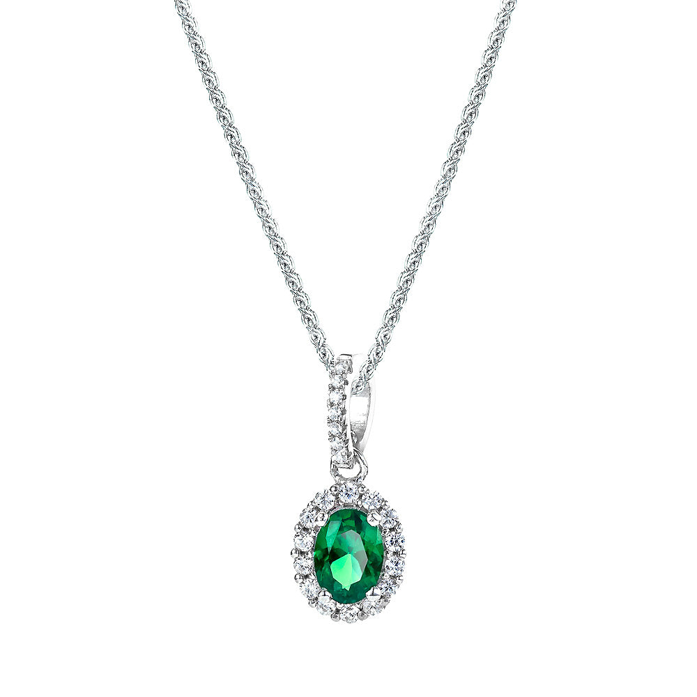 The Real Effect Emerald Green CZ Necklace