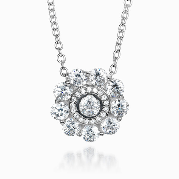 The Real Effect CZ Cluster Necklace RE39484