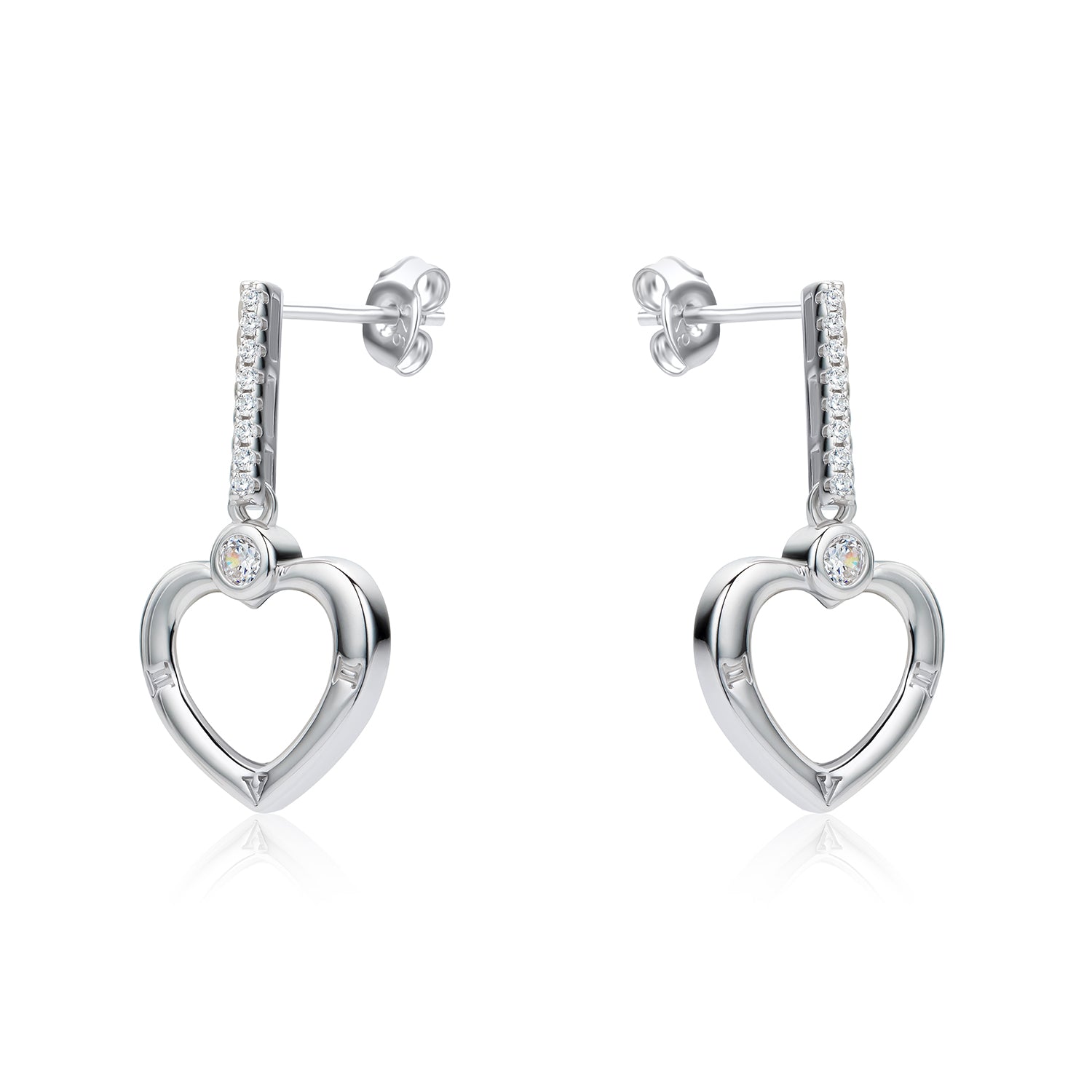 The Real Effect Heart Drop Earrings RE45984