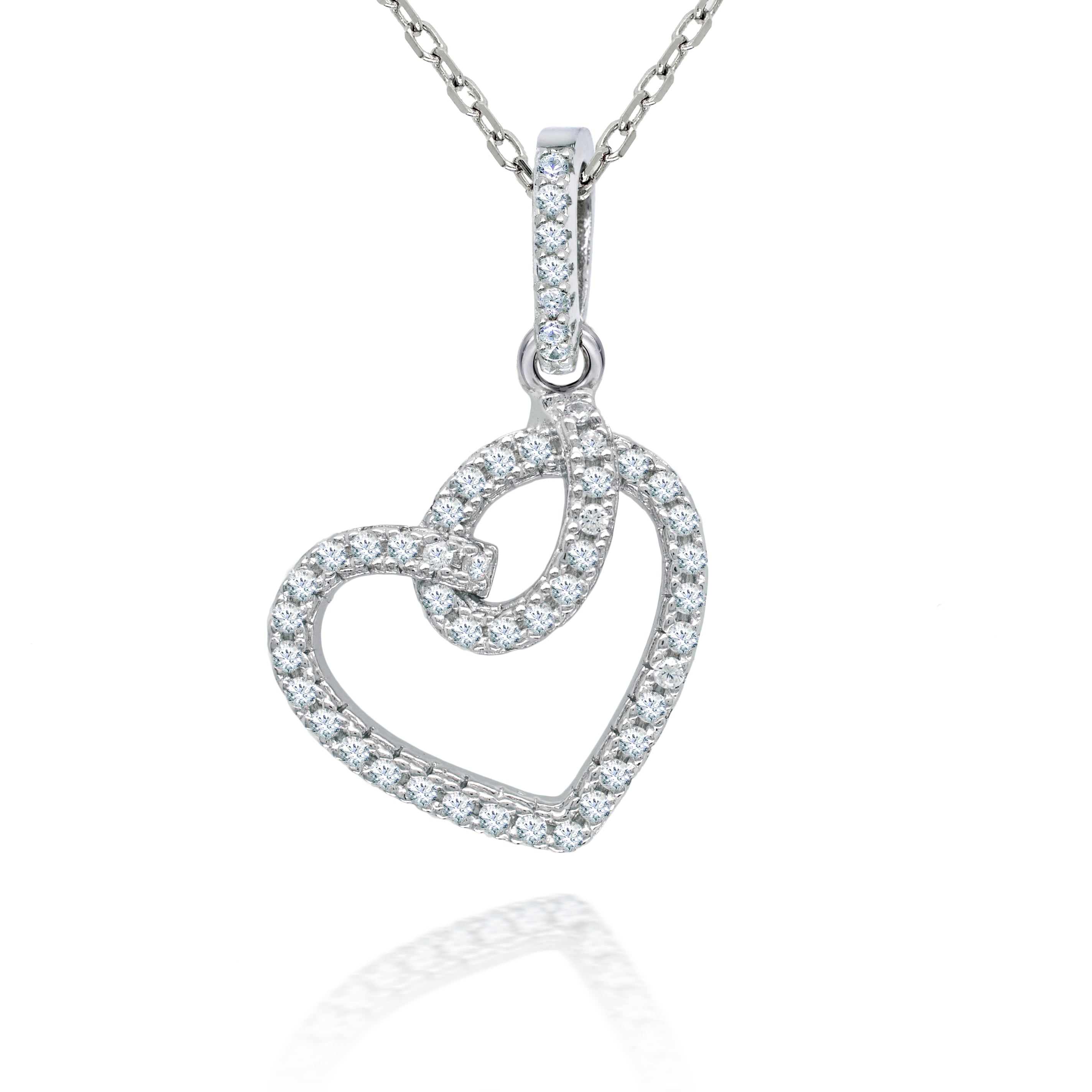 The Real Effect CZ Heart Necklace RE49804