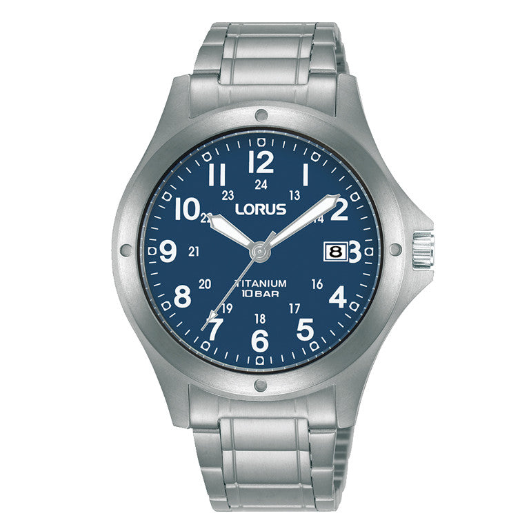 Lorus Men's Sports Titanium Bracelet Watch RG889CX9
