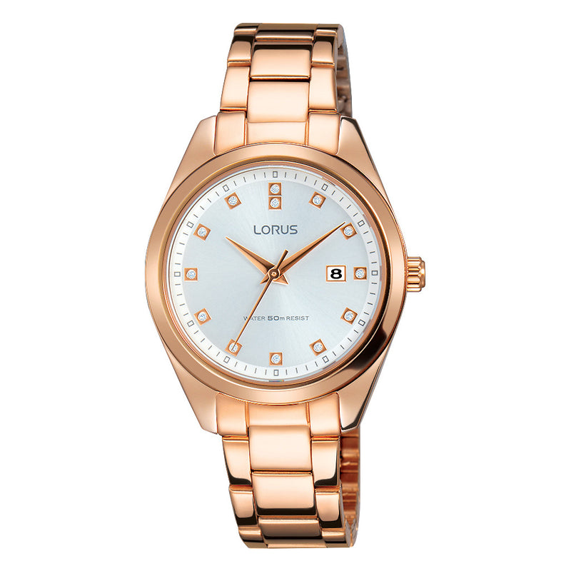 Lorus Ladies Rose Gold Tone Bracelet Watch RG236NX9