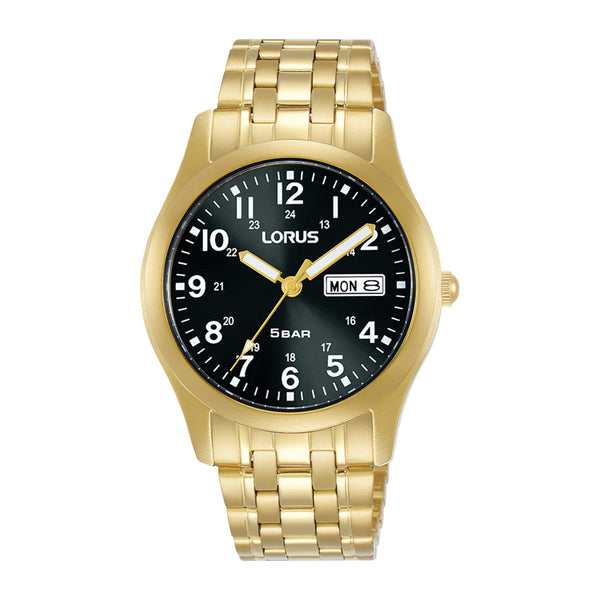 Lorus Men's Gold Tone Bracelet Watch RXN76DX9