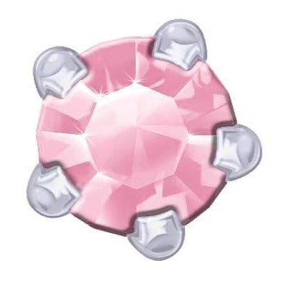 Silver Pink Swarovski Stone Set Stud