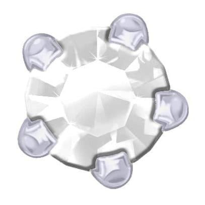 Silver White Swarovski Stone Set Stud