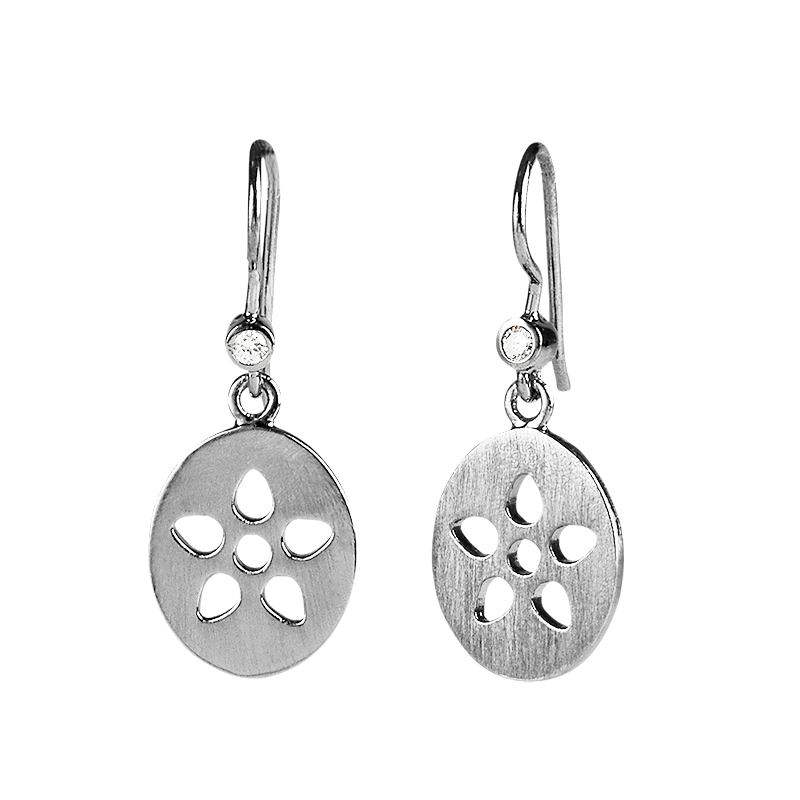 By Biehl Silver Signature Blue Drop Earrings