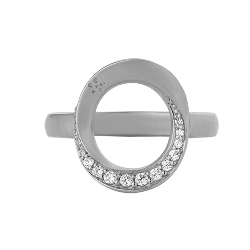 By Biehl Silver Swan CZ Ring