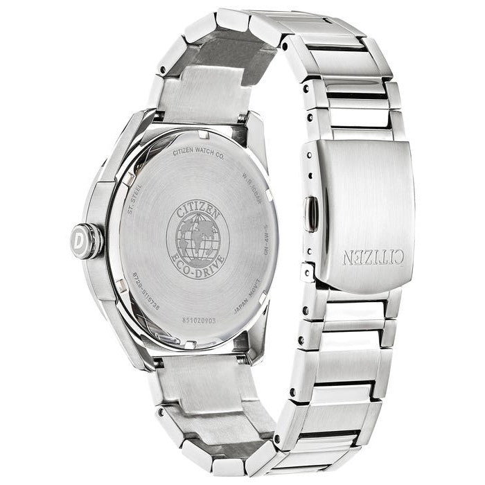 Citizen Eco Drive Mens Bracelet Watch AW0080-57A back