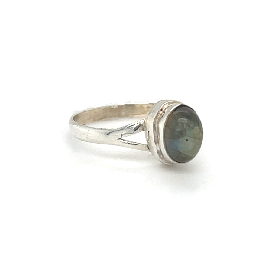 Sterling Silver Small Labradorite Ring side