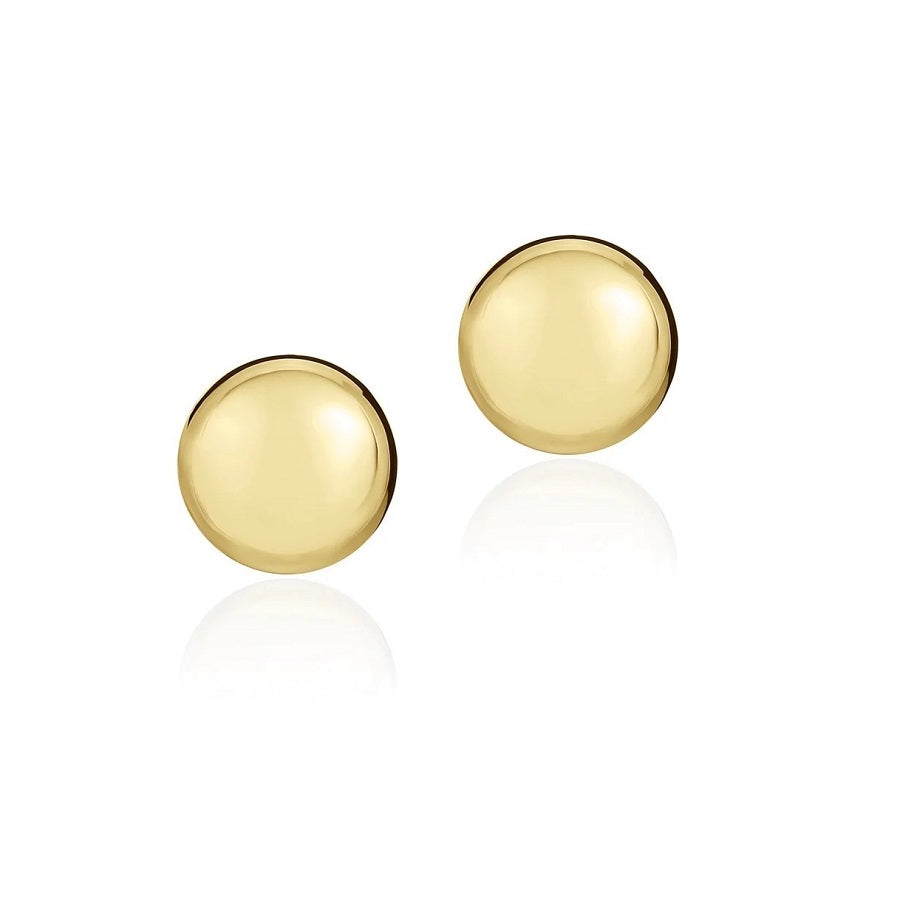 9ct Gold 6mm Bouton Stud Earrings