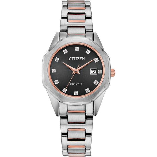Citizen Ladies Eco Drive Silhouette Diamond Watch EW2586-58E
