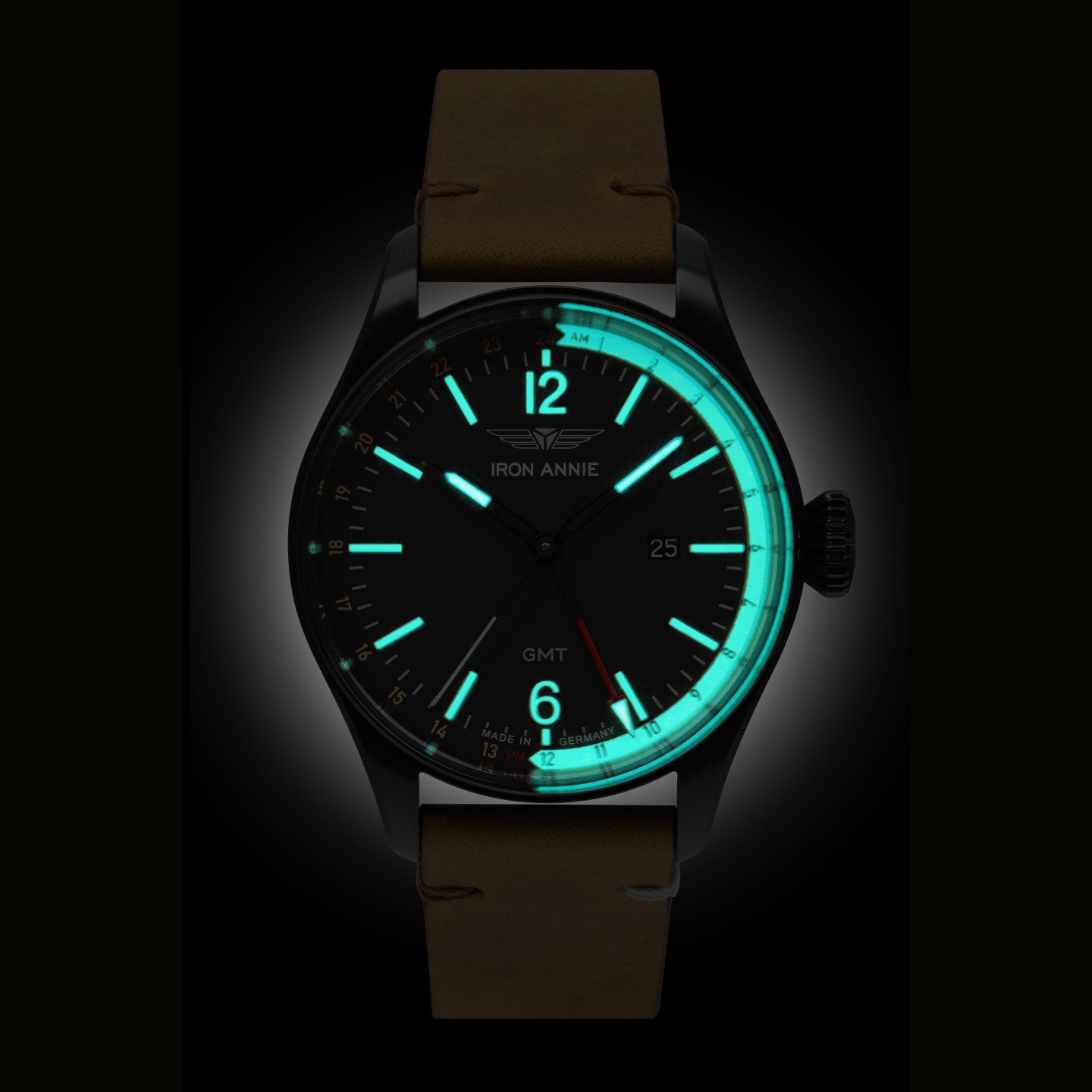 Iron Annie Flight Control Men's Watch 5148-2 night view