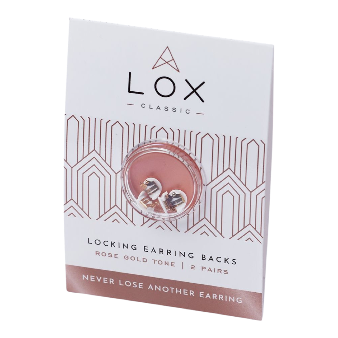 Lox Locking Earring Backs Rose Gold Tone
