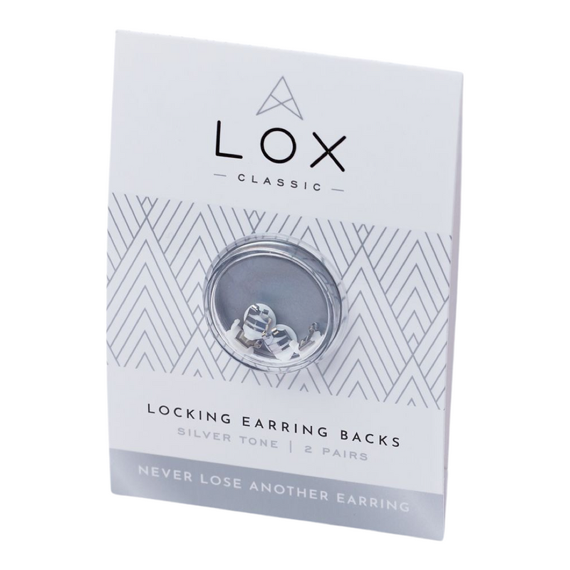 Lox Locking Earring Backs Silver Tone