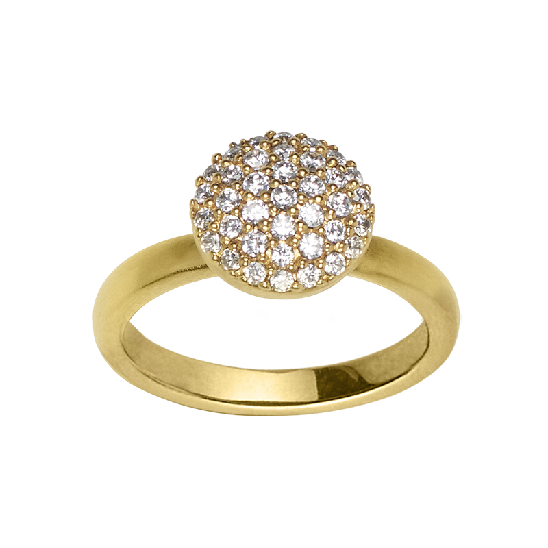 By Biehl Silver 14ct Plated Sparkle Ring