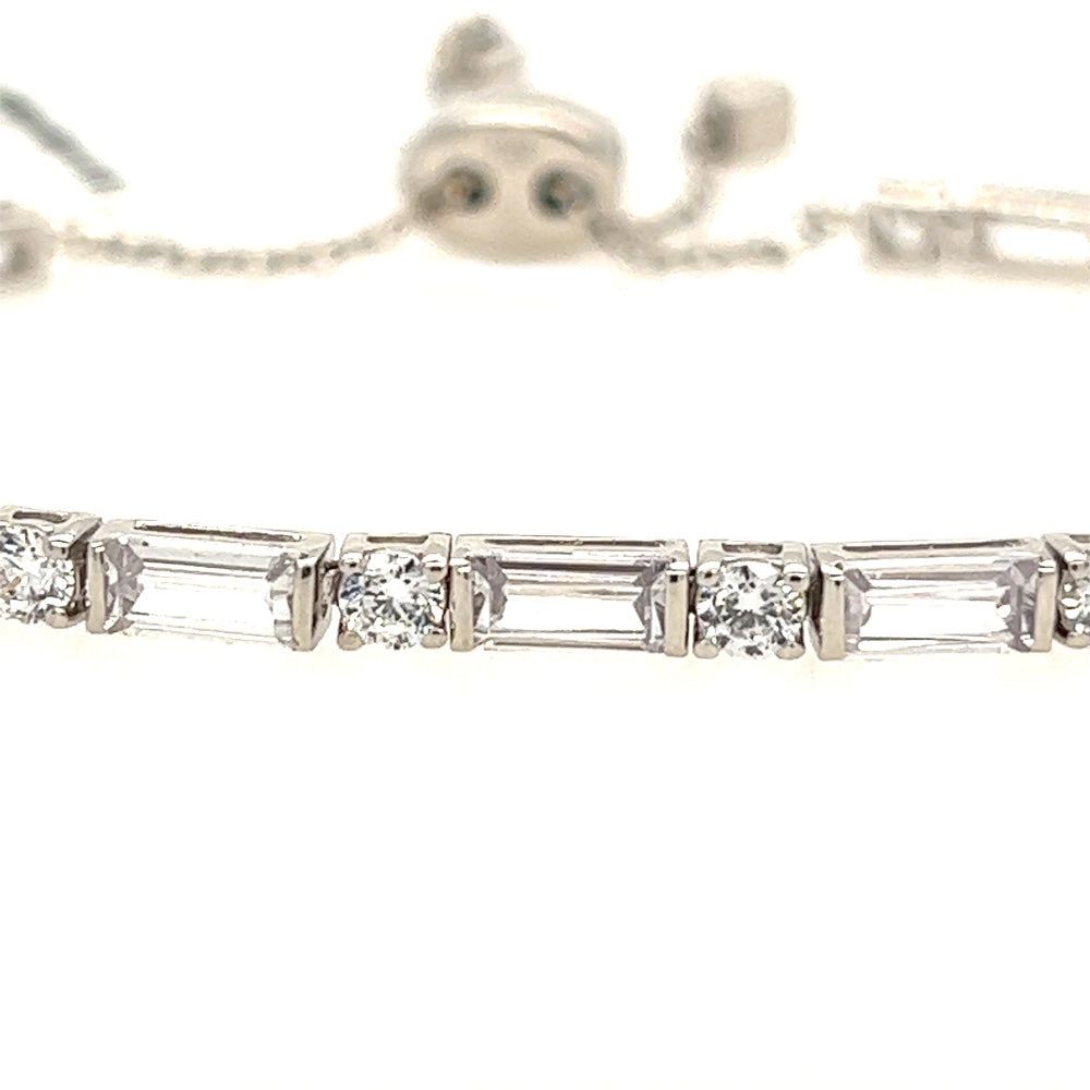 Sterling Silver Multi Cut CZ Tennis Bracelet 2