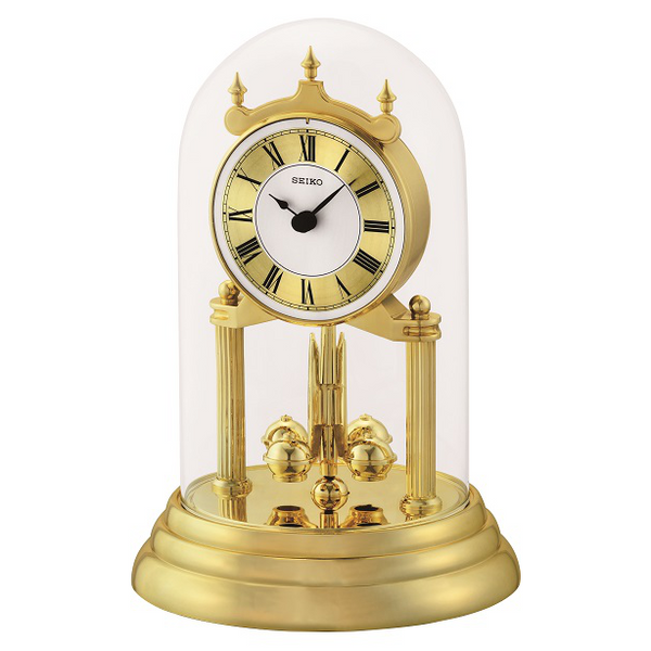 Seiko Anniversary Clock Gold Tone QHN006G