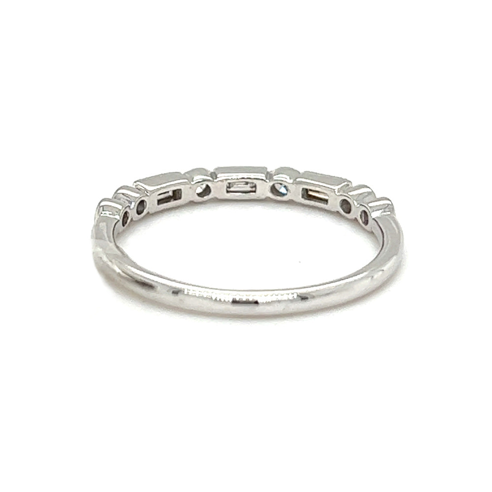 Multi Cut Diamond Eternity Ring 0.27ct 9ct White Gold rear