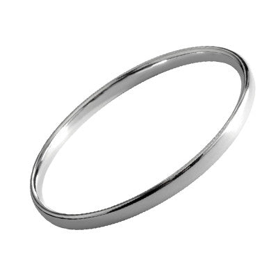 Sterling Silver 5mm Heavy Flat Slave Bangle