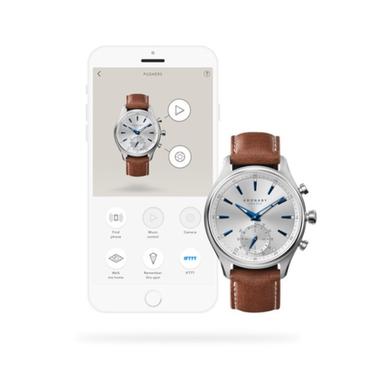 Kronaby Sekel 41mm Smart Hybrid Watch S3122/1 connected