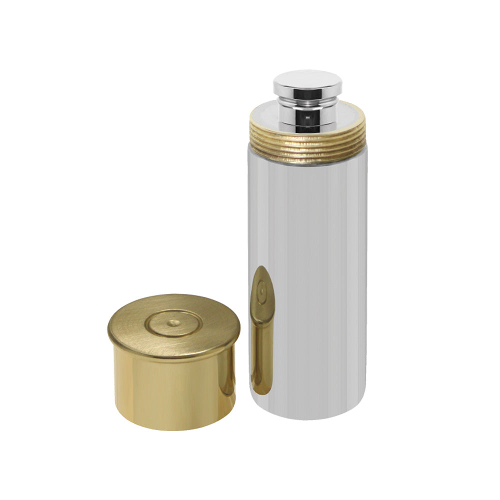 Pewter Shotgun Cartridge Hip Flask 4oz SF667 OPEN