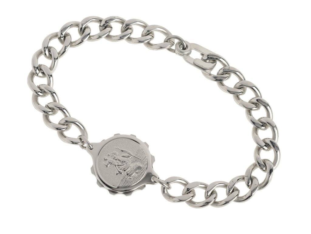 SOS Talisman Stainless Steel St Christopher Bracelet. Ladies & Gents