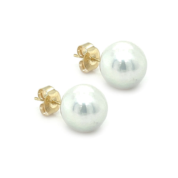 9mm Cultured Freshwater Pearl Earring 9ct Gold side