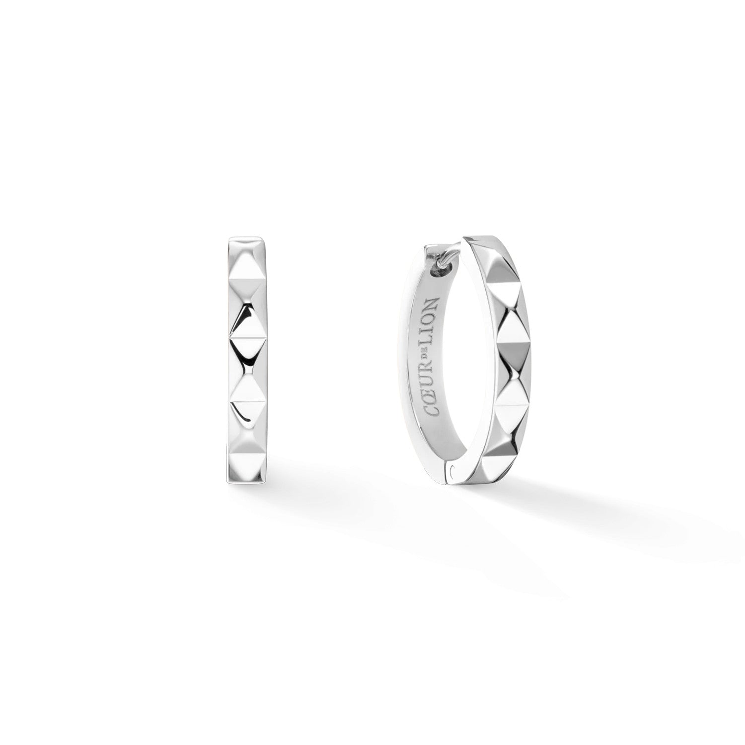 Hoop earrings Spikes 23 silver
