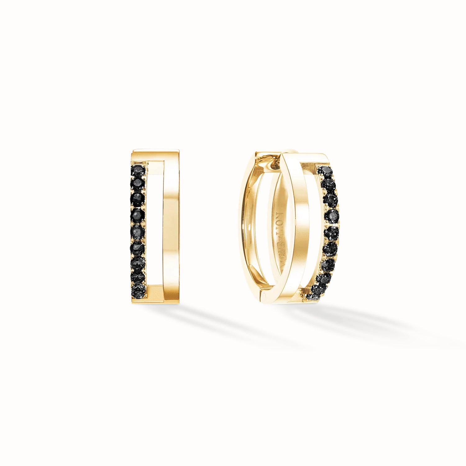 Coeur De Lion Eternal Unity Hoops Black & Gold