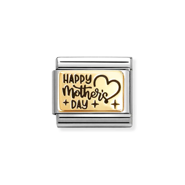 Nomination Classic Link Happy Mothers Day Charm in Gold