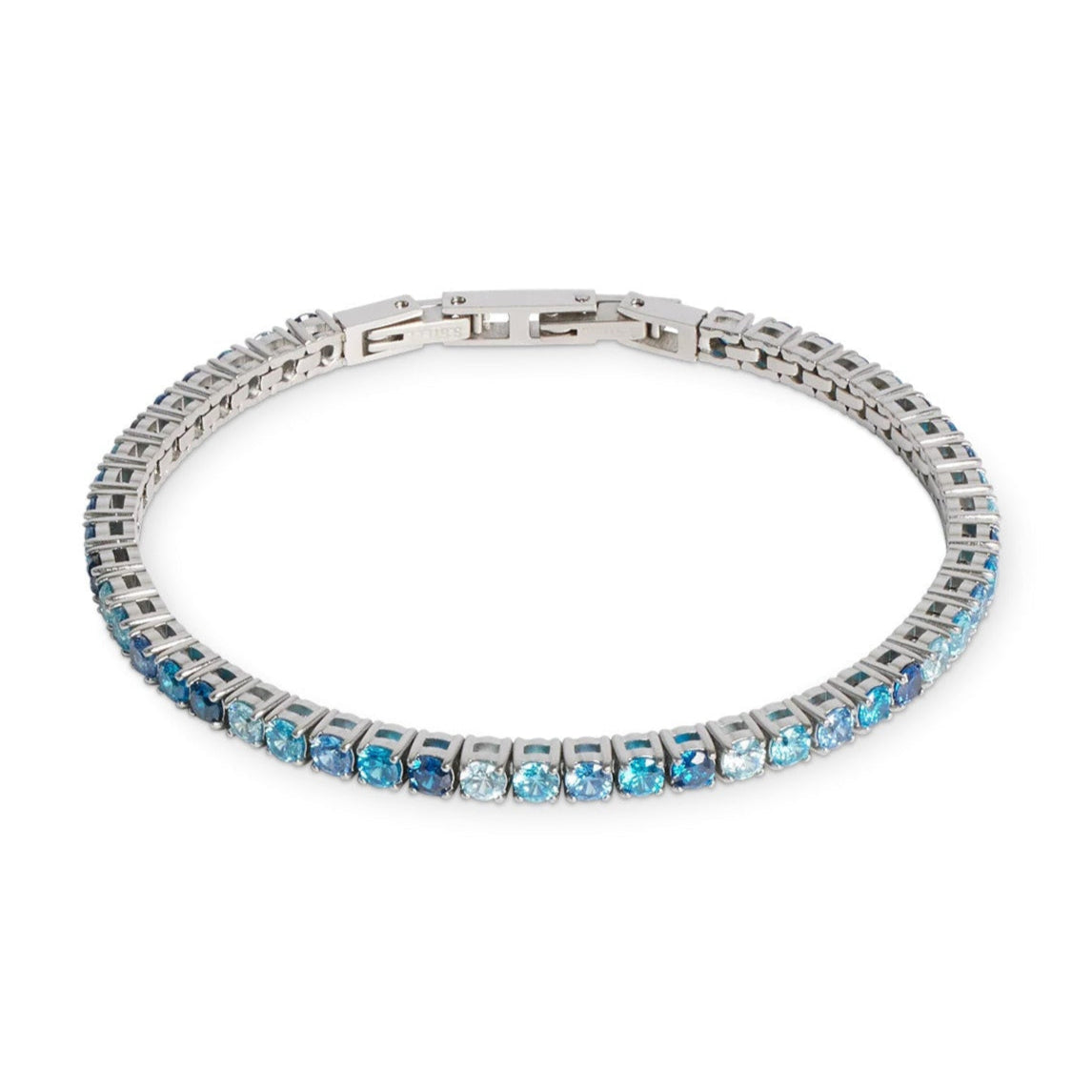 Coeur De Lion Steel Tennis Bracelet Blue
