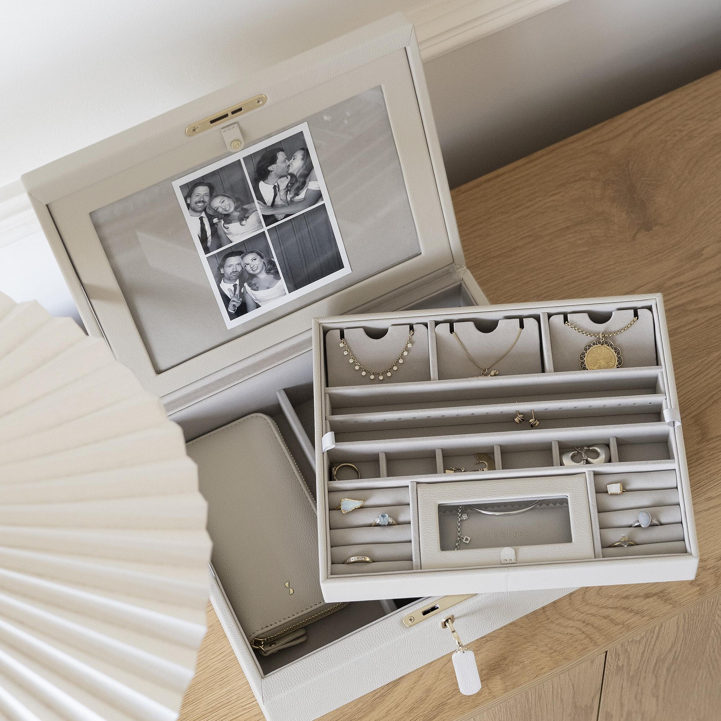 Stackers Memento Medium Jewellery Box - Oatmeal