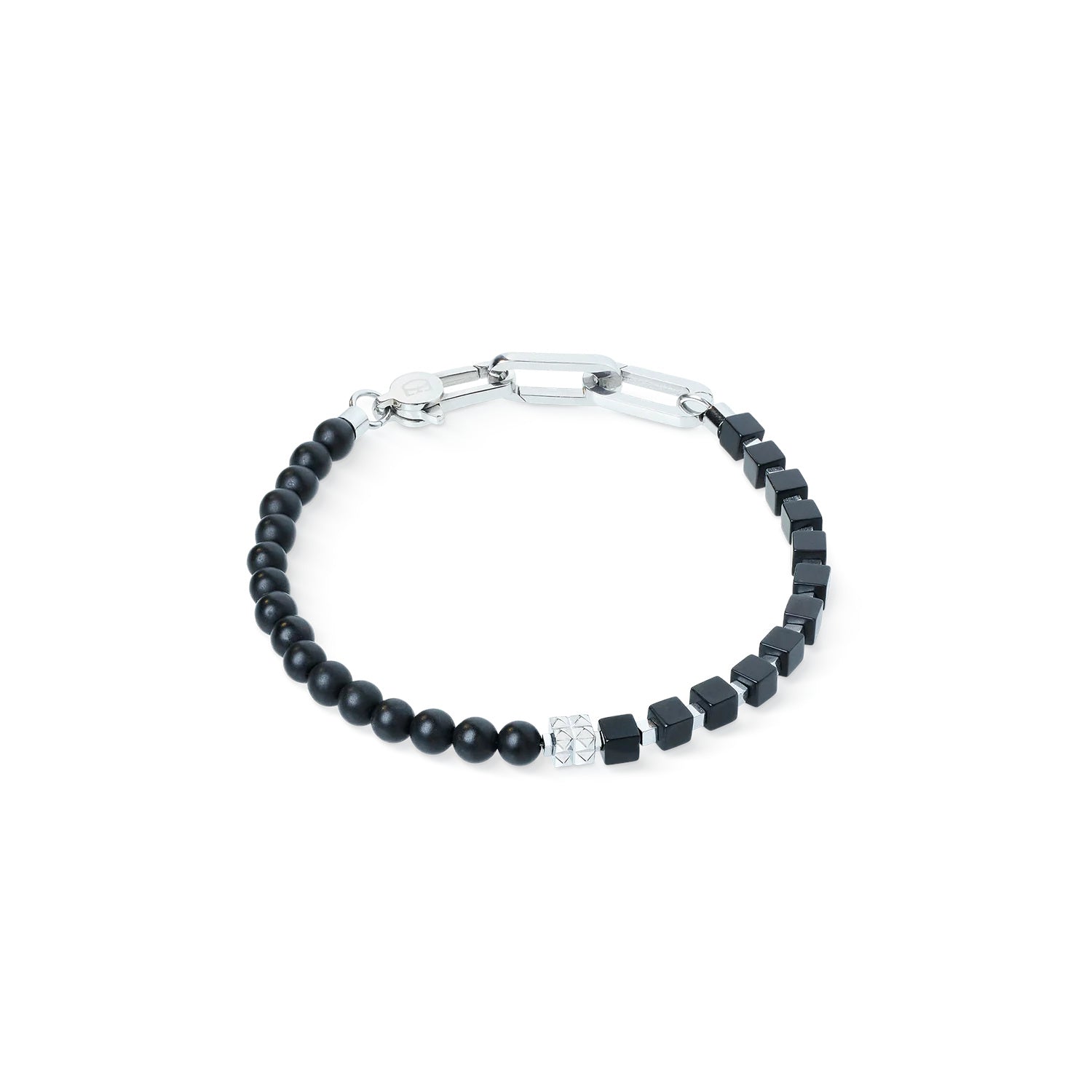 Coeur De Lion Spikes Fusion Onyx Men's Bracelet Black