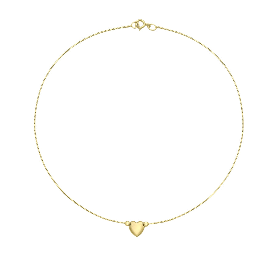 9ct Gold Heart Anklet 