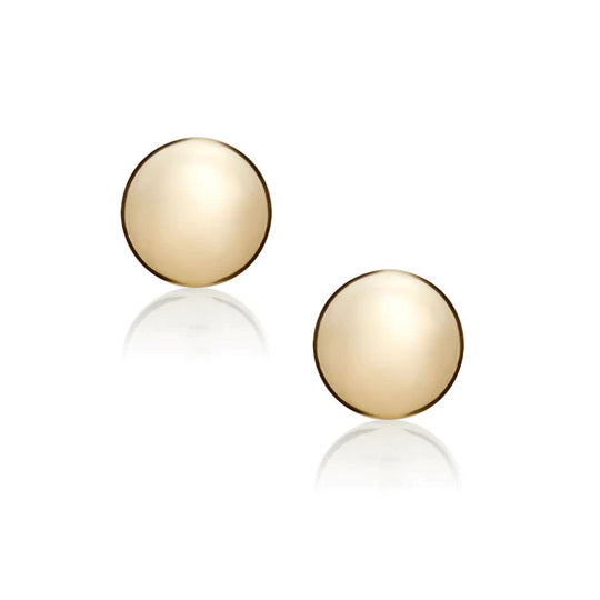 9ct Gold 8mm Bouton Stud Earrings