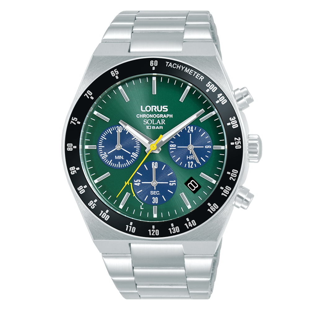 Lorus Men's Solar Chronograph Bracelet Watch RZ523AX9